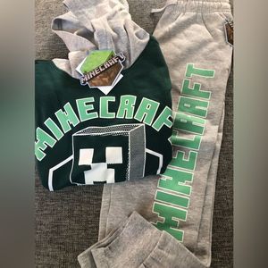 NWT Kids Minecraft Hoodie & Jogger Set XS 6-7